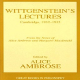 Wittgenstein, Ludwig - Lectures, 1932-1935 (Prometheus, 2001)